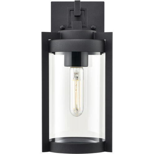 Ellway 1 Light 12.5 inch Textured Black Outdoor Wall Sconce